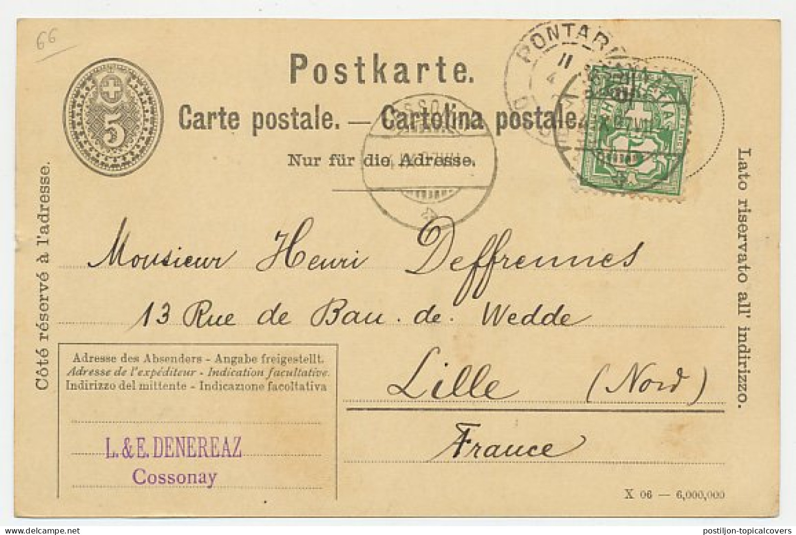 Postal Stationery Switzerland 1907 Chocolate Suchard - Levensmiddelen