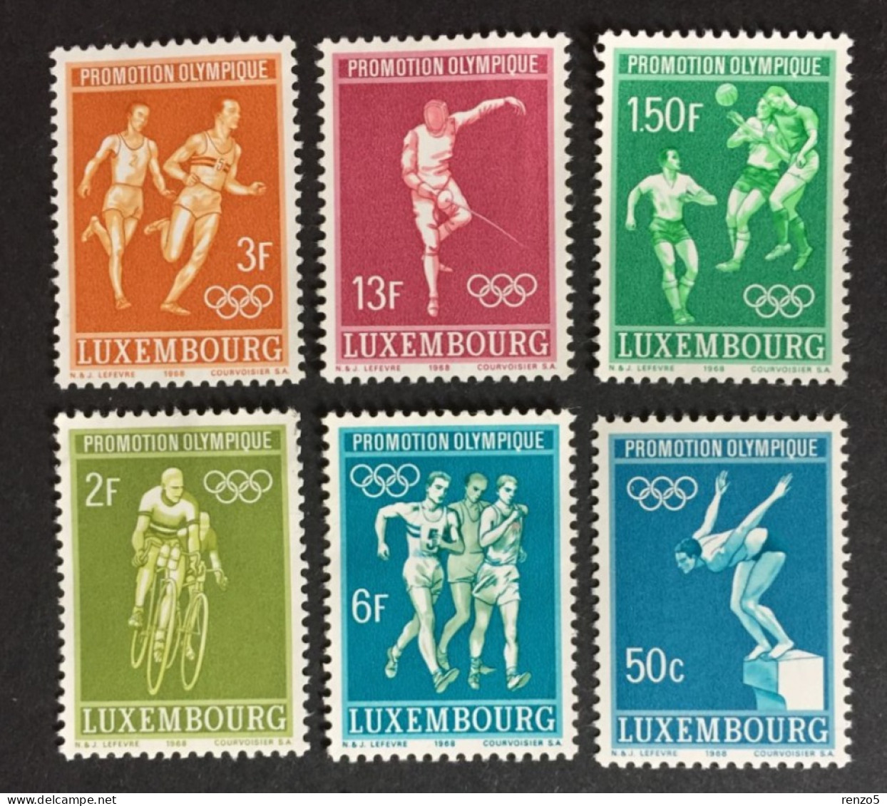 1968 Luxembourg - Summer Olympic Games 1968 Mexico City - Unused ( No Gum ) - Nuovi