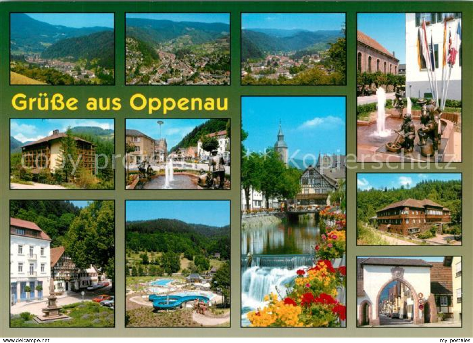 73265887 Oppenau Panorama Renchtal Ortsansichten Kurhaeuser Wasserfall Brunnen F - Oppenau