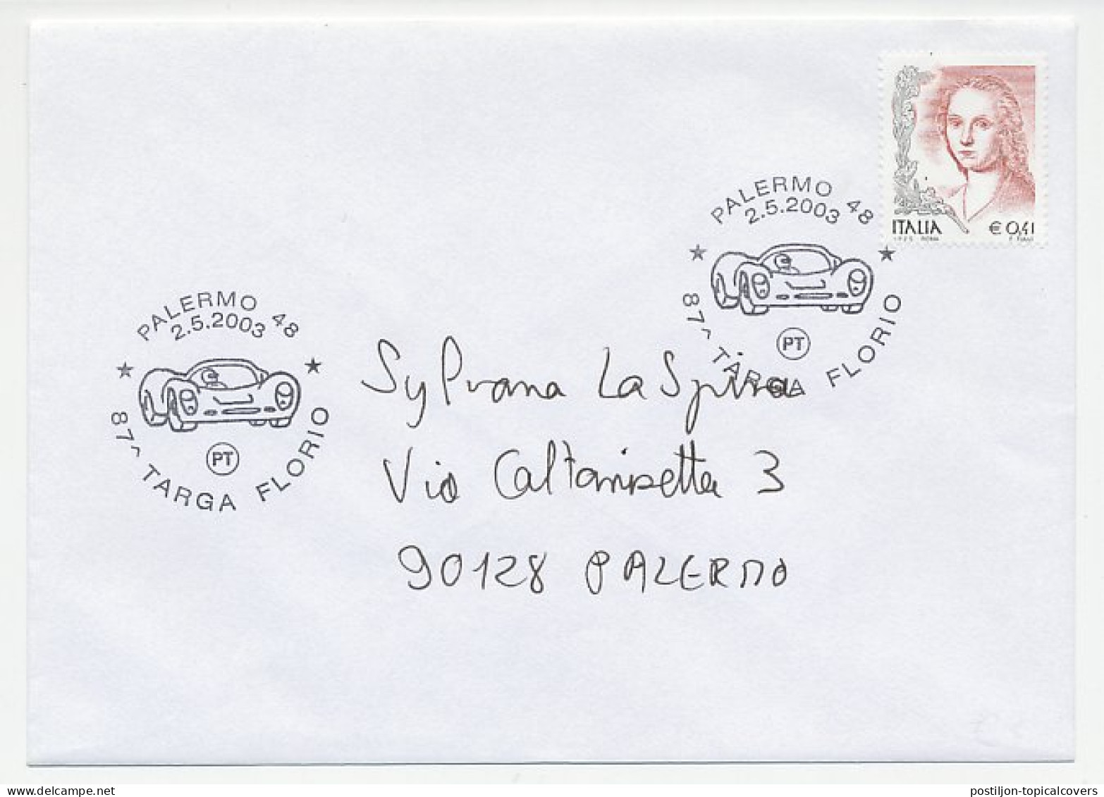 Cover / Postmark Italy 2003 Racing Car - Altri & Non Classificati