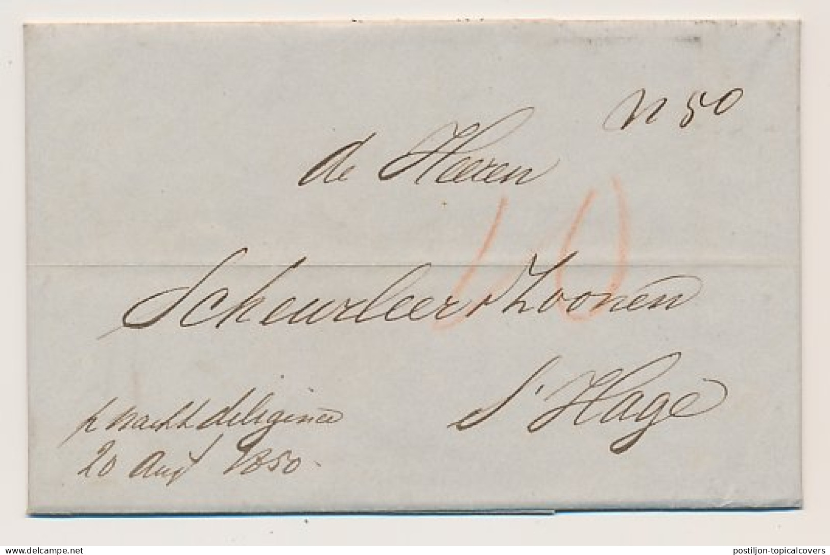 Amsterdam - Den Haag 1850 - Diligence Post Koens - ...-1852 Precursori