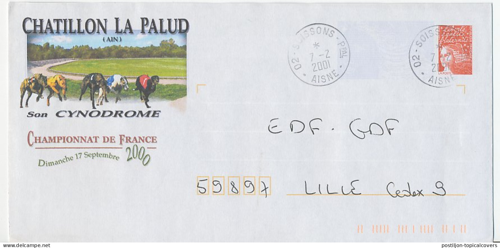 Postal Stationery / PAP France 2001 Greyhound Racing Championships 2000 - Autres & Non Classés