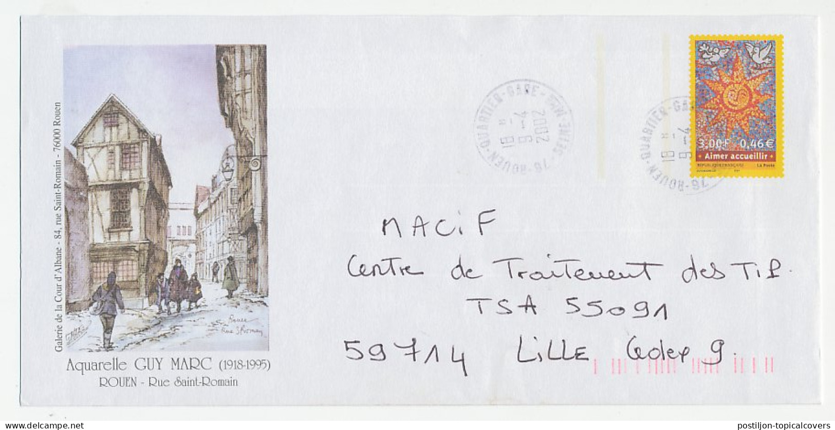 Postal Stationery / PAP France 2002 Guy Marc - Aquarelle - Autres & Non Classés