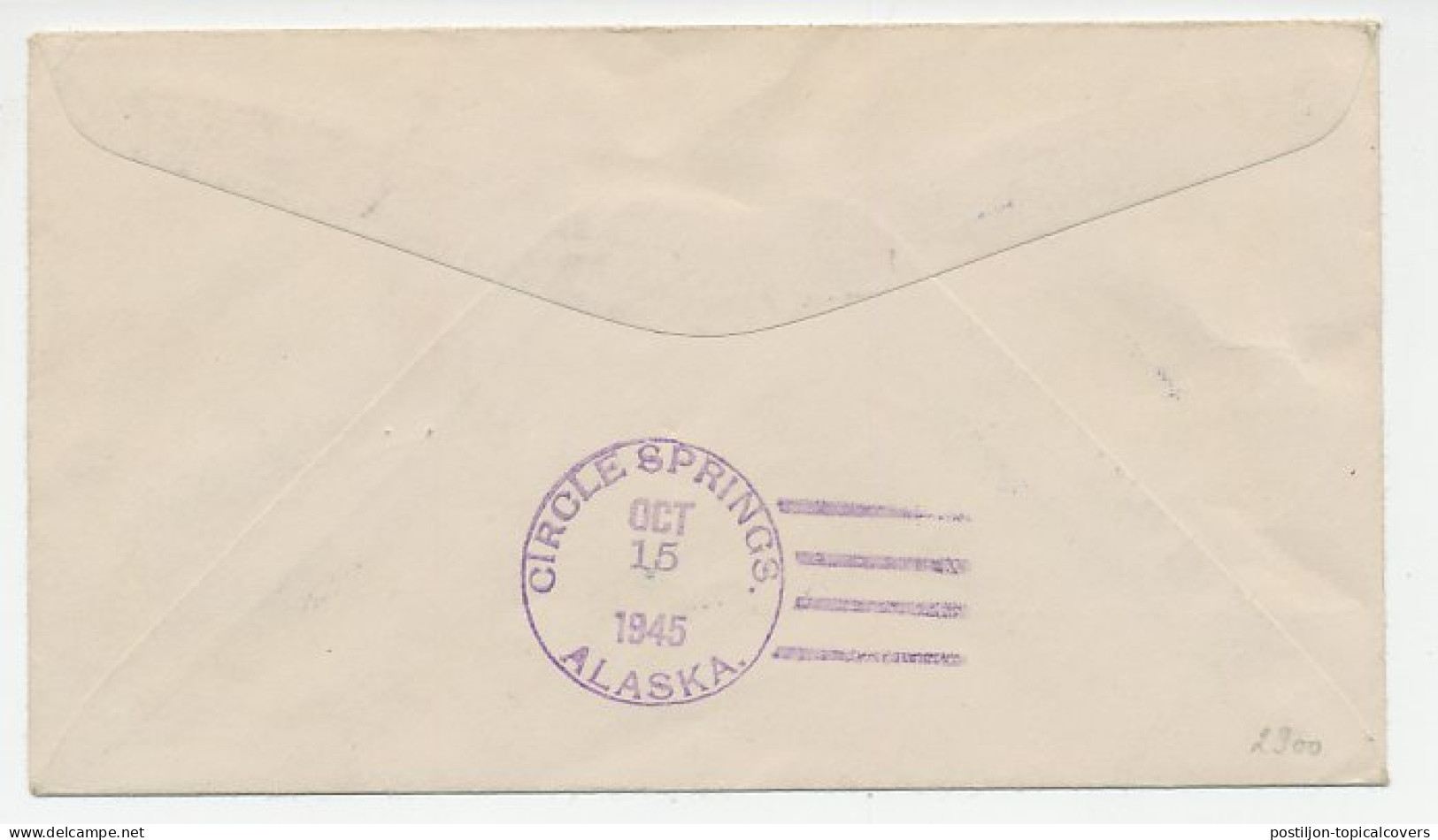Cover / Postmark USA 1945 Alaska Dog Team Post - Miller House - Arctische Expedities