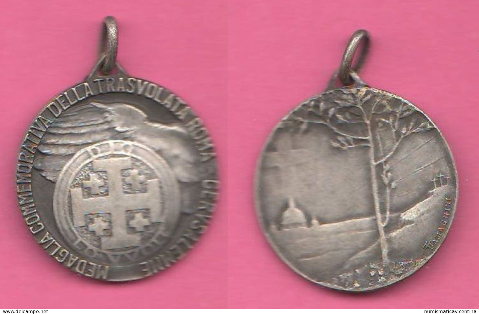 Medaglia Ordine Santo Sepolcro Trasvolata Aerea Roma Gerusalemme 1933 Medaille - Monarchia/ Nobiltà