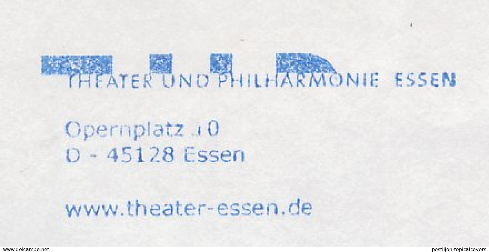 Meter Cut Germany 2005 Theater En Philharmonic Essen - Music