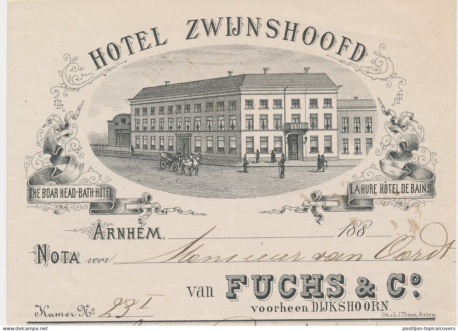 Nota Arnhem 188. - Hotel Zwijnshoofd - Niederlande