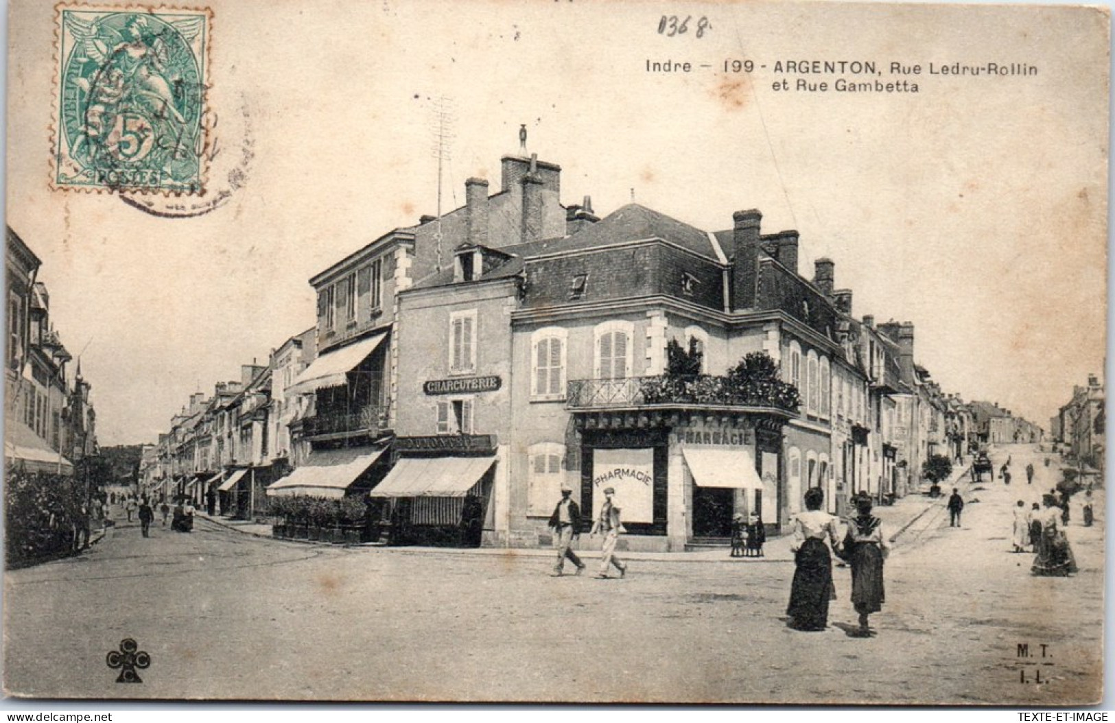 36 ARGENTON - La Rue Ledru Rollin Et Rue Gambetta. - Autres & Non Classés