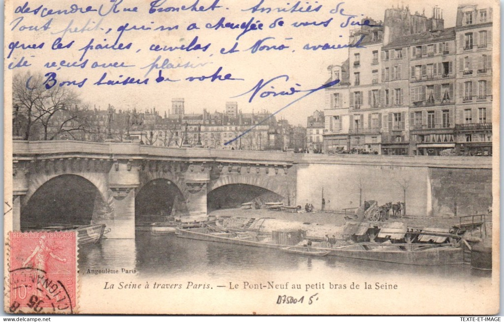 75001 PARIS - Le Pont Neuf Au Petit Bras De Seine  - District 01