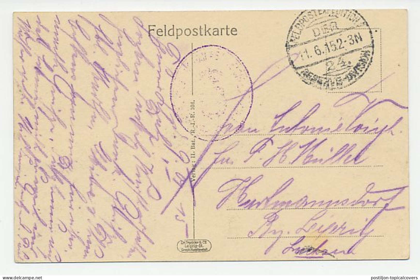 Fieldpost Postcard Germany 1915 Morning Toilet - Wash - WWI - Andere & Zonder Classificatie