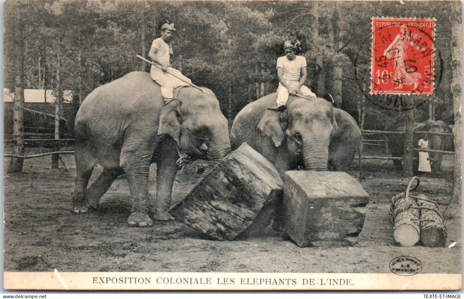 75 PARIS - Expo Coloniale, Les Elephants De L'inde. - Expositions