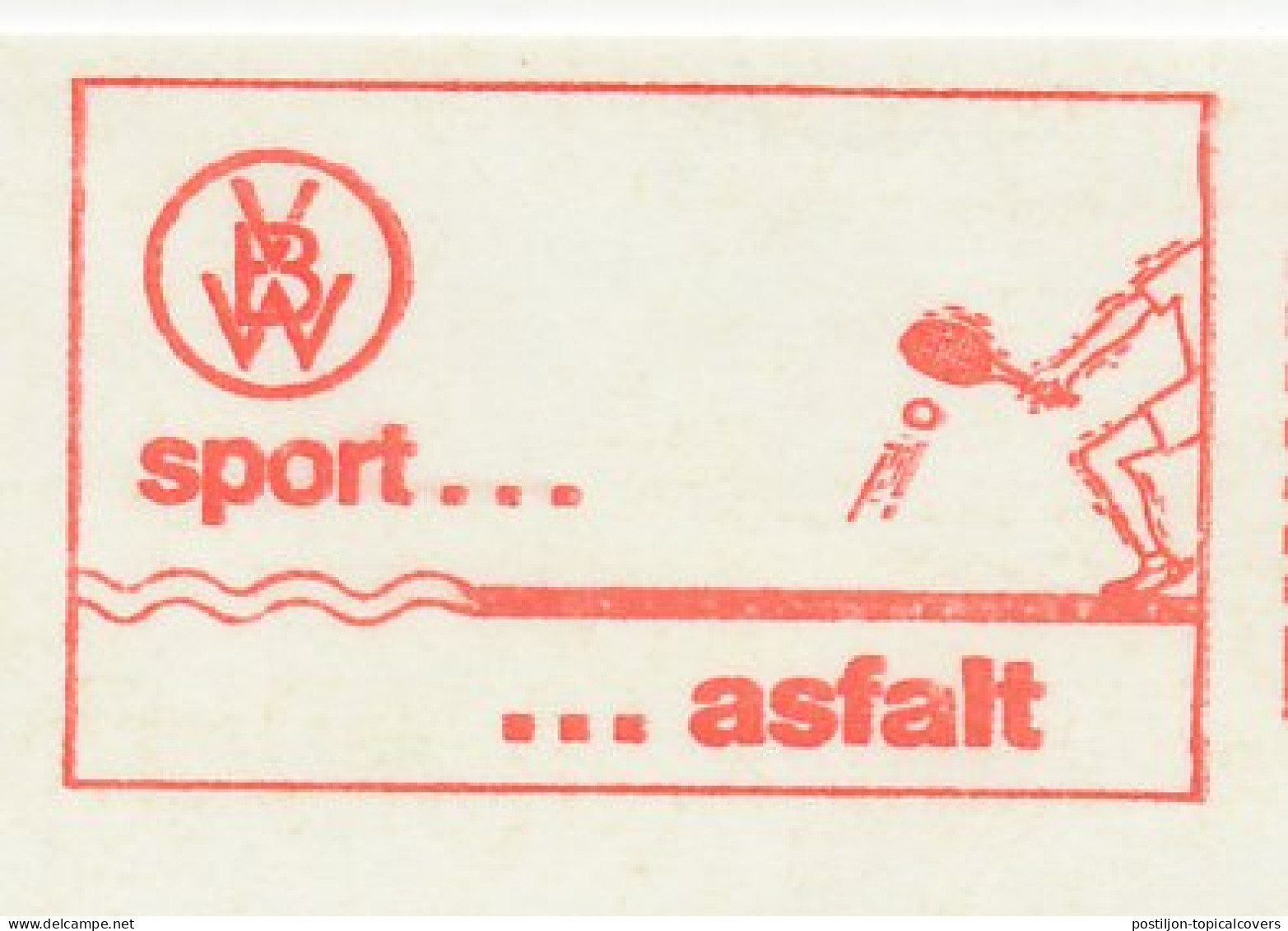 Meter Cut Netherlands 1986 Tennis - Asphalt - Andere & Zonder Classificatie