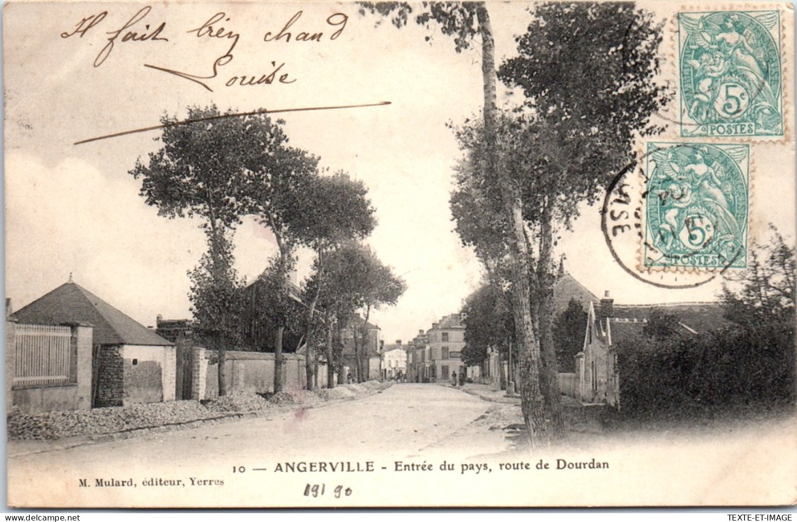 91 ANGERVILLE - Entree Du Pays Route De Dourdan. - Angerville