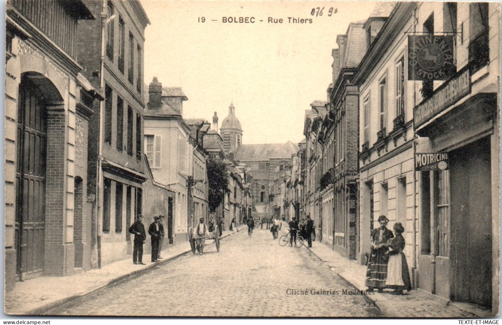 76 BOLBEC - Vue D'ensemble De La Rue Thiers. - Bolbec