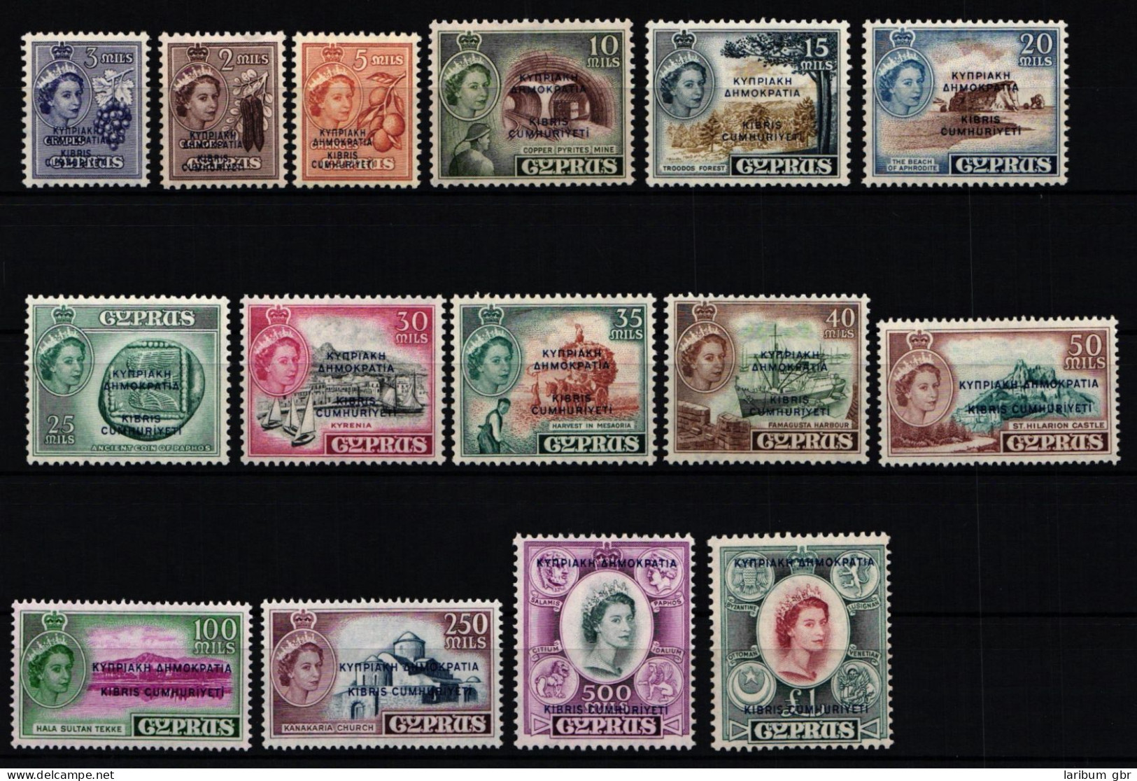 Zypern 179-193 Postfrisch 182 Mit Falz #JU840 - Used Stamps