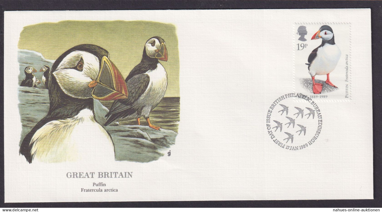 Großbritannien Fauna Vögel Lund Schöner Künstler Brief - Storia Postale