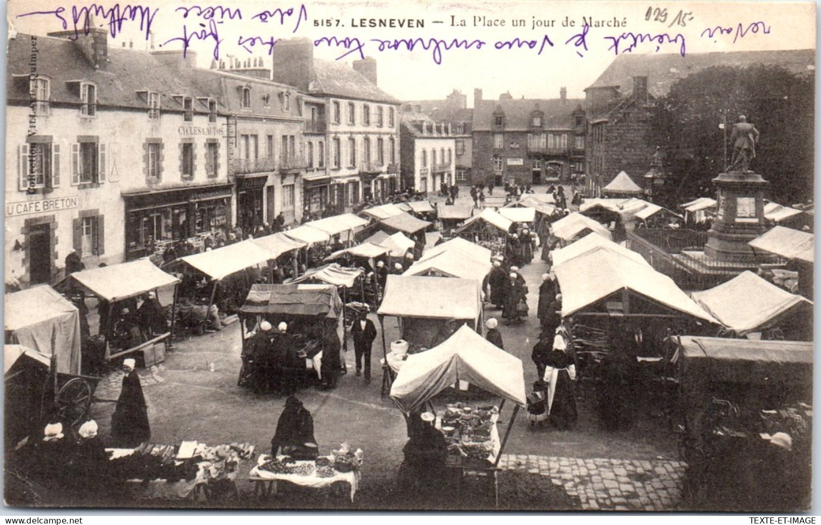 29 LESNEVEN - Vue Generale Du Marche. - Lesneven