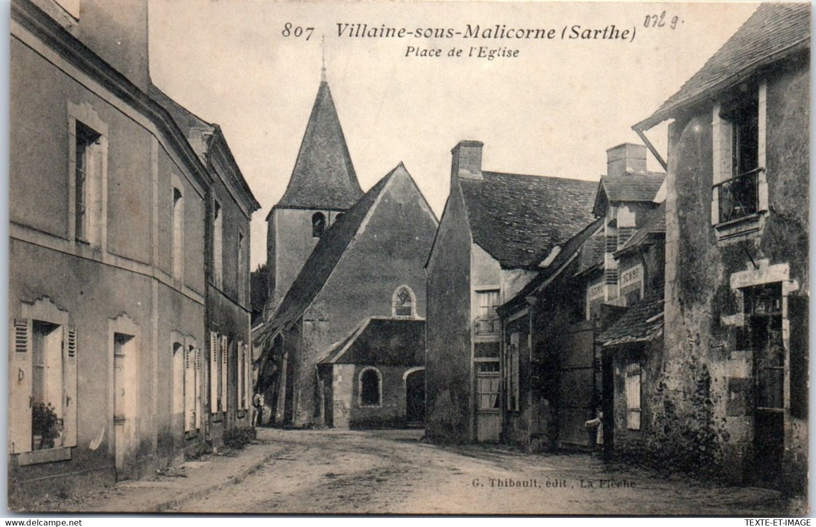 72 VILLAINE SOUS MALICORNE - La Place De L'eglise. - Sonstige & Ohne Zuordnung