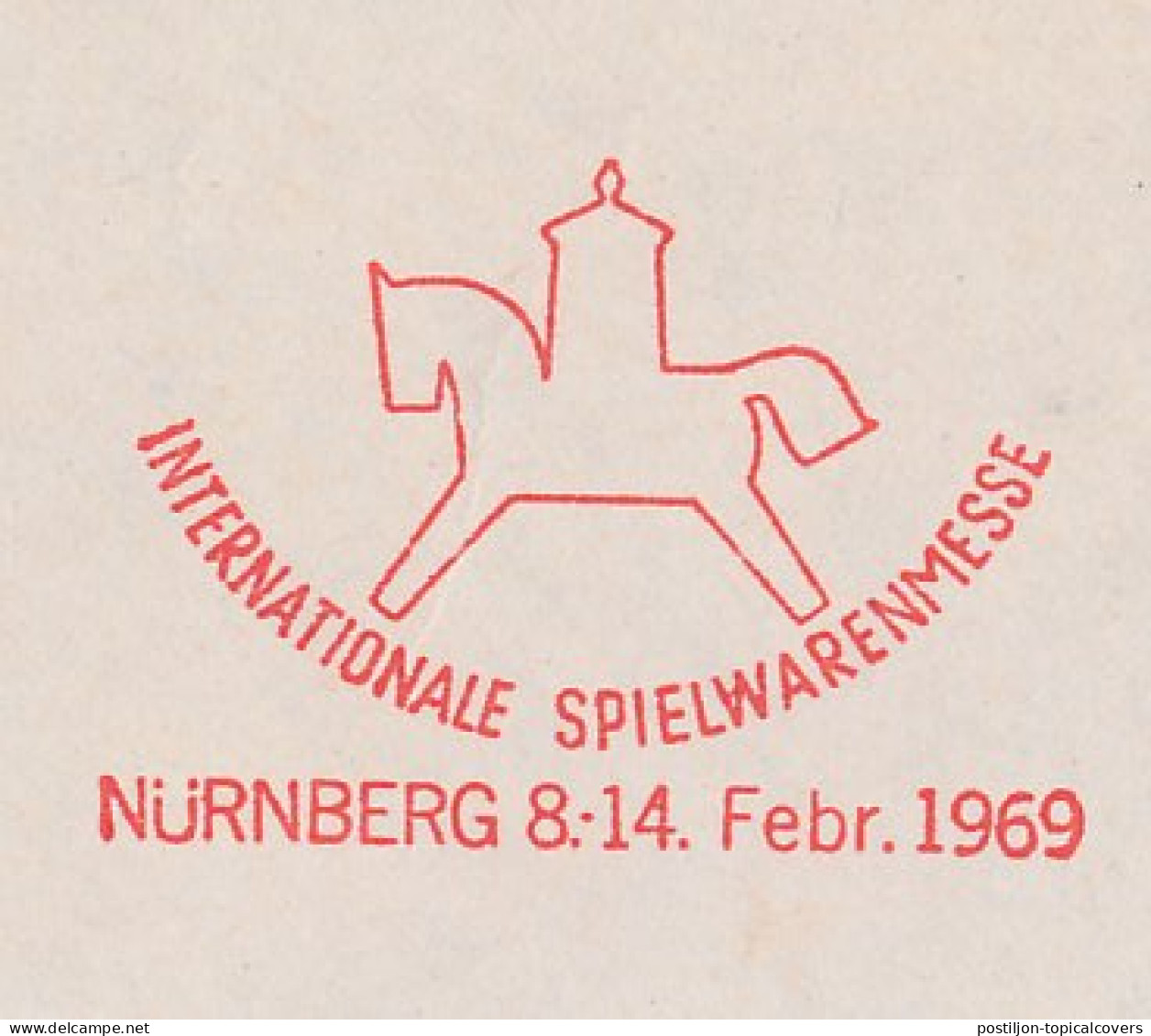 Meter Cover Germany 1968 International Toy Fair - Rocking Horse - Otros & Sin Clasificación