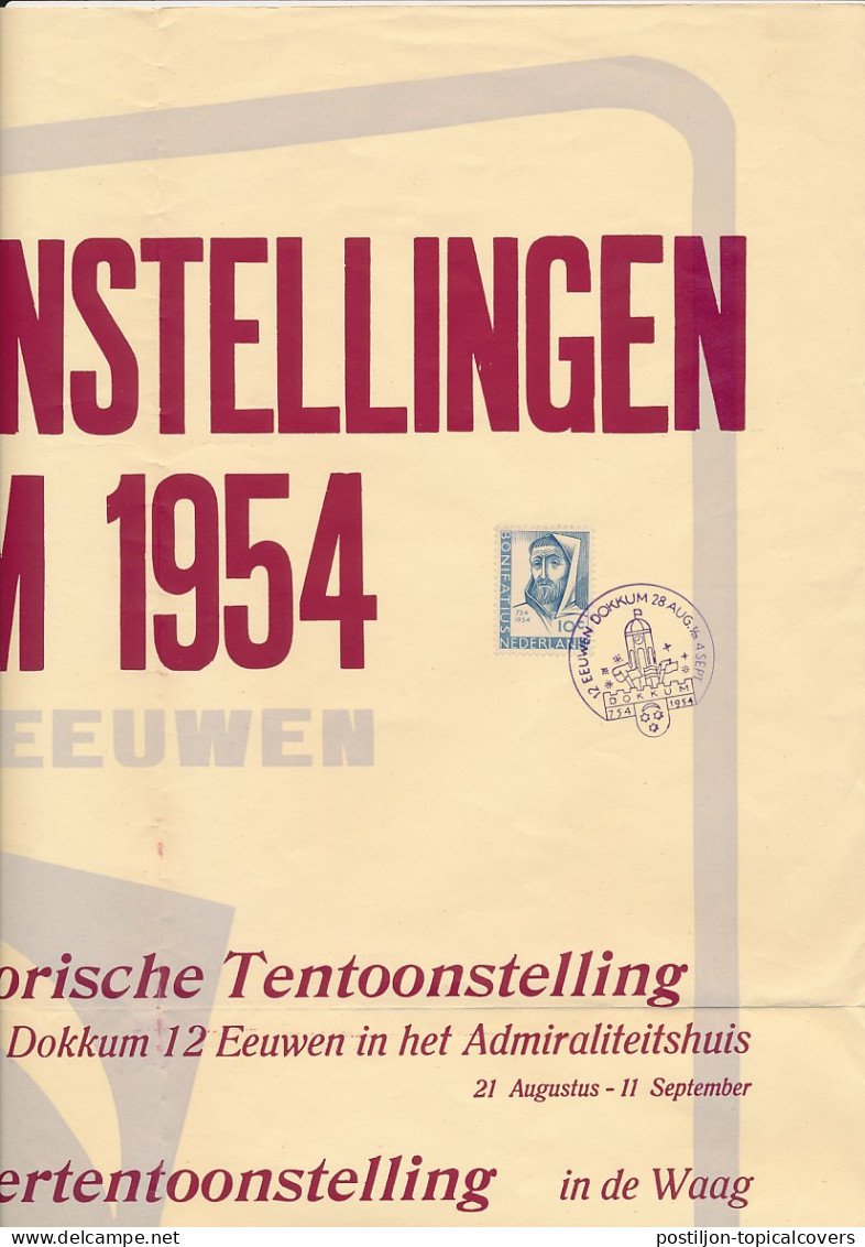 Em. Bonifatius 1954 - Poster Tentoonstelling Dokkum - Otros & Sin Clasificación