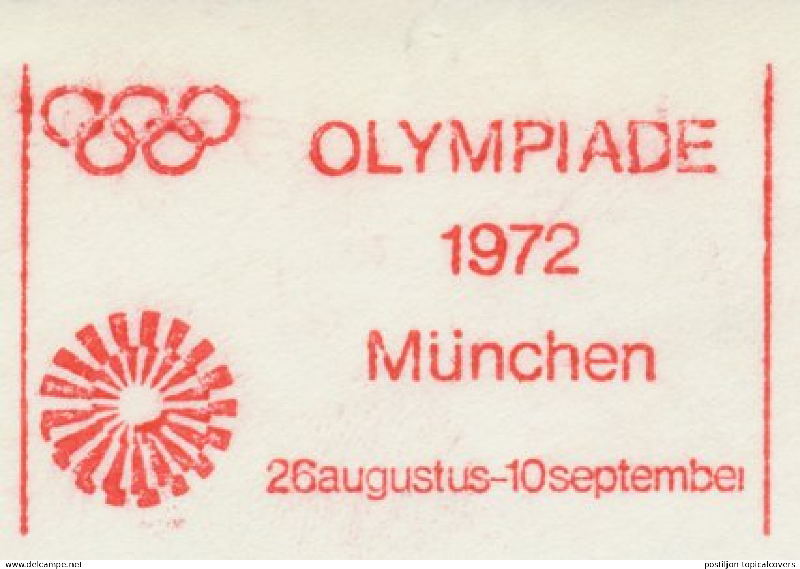 Meter Cut Netherlands 1971 Olympic Games Munchen 1972 - Sonstige & Ohne Zuordnung