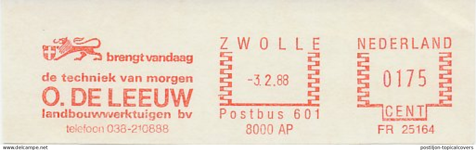 Meter Cut Netherlands 1988 Coat Of Arms - Lion - Otros & Sin Clasificación