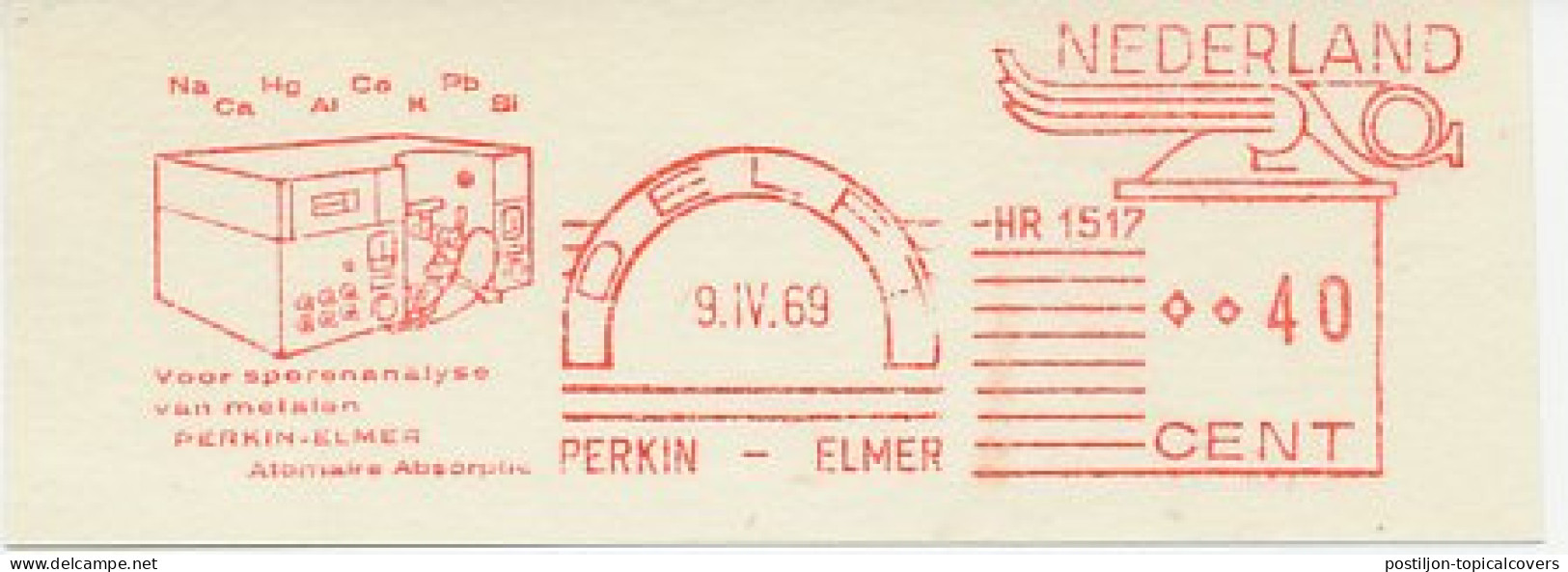 Meter Cut Netherlands 1969 Trace Analysis - Atomic Absorption - Other & Unclassified