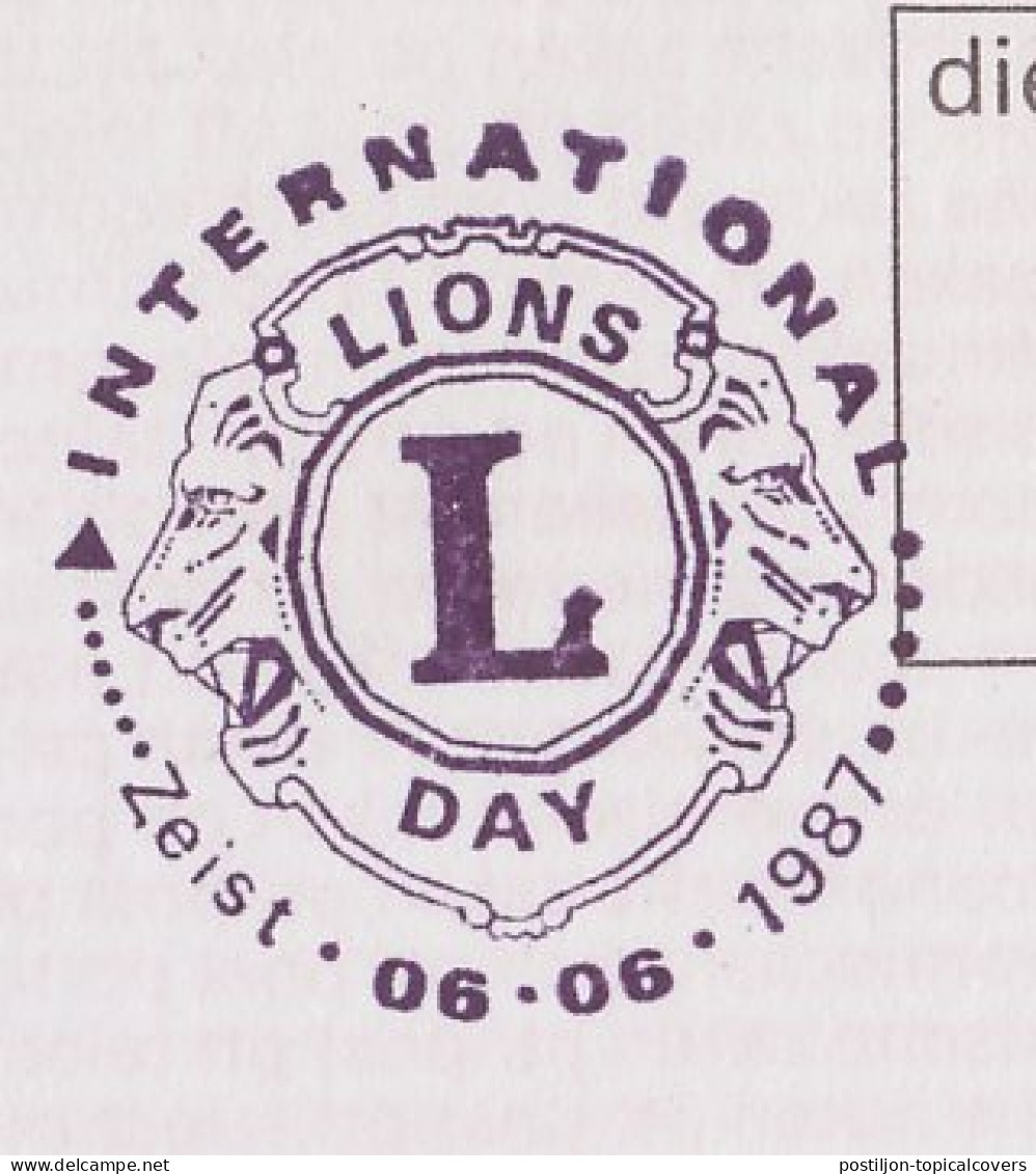 Service Cover / Postmark Netherlands 1987 International Lions Day - Rotary Club