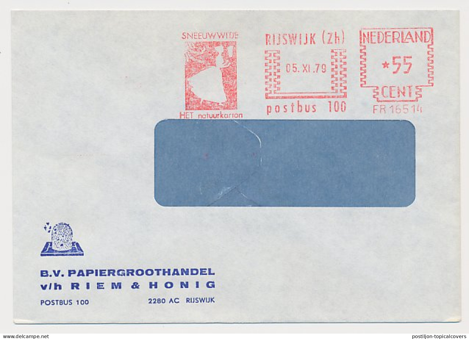 Meter Cover Netherlands 1979 Snow White - Rijswijk - Fiabe, Racconti Popolari & Leggende