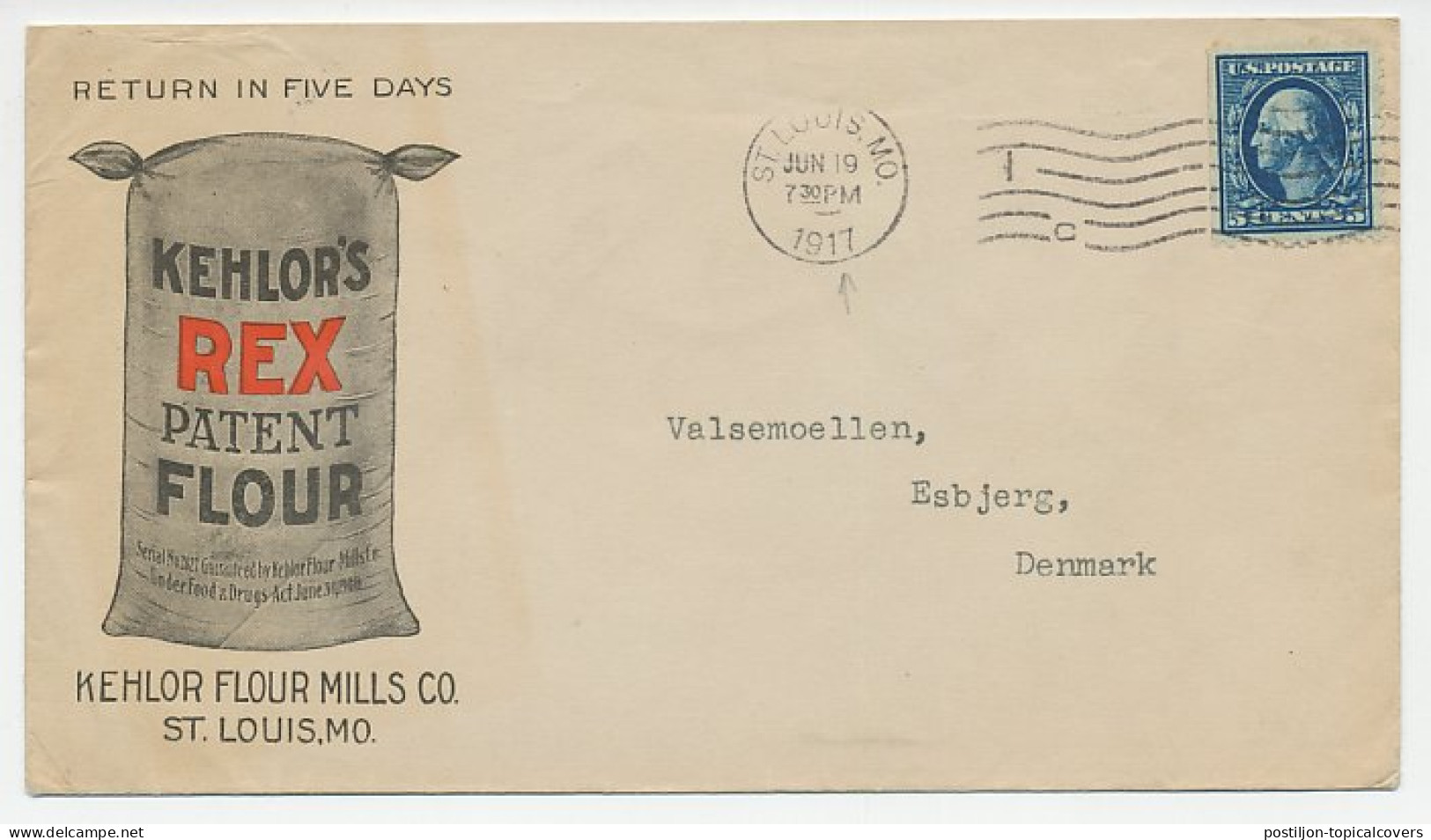 Illustrated Cover USA 1917 Patent Flour - Alimentation