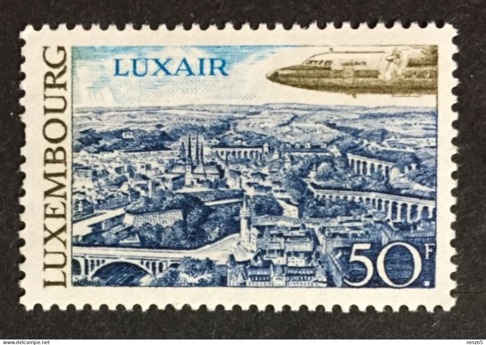 1968 Luxembourg - Tourism Fokker F.27 Friendship Over Luxembourg - Unused ( Imperfect Gum ) - Neufs