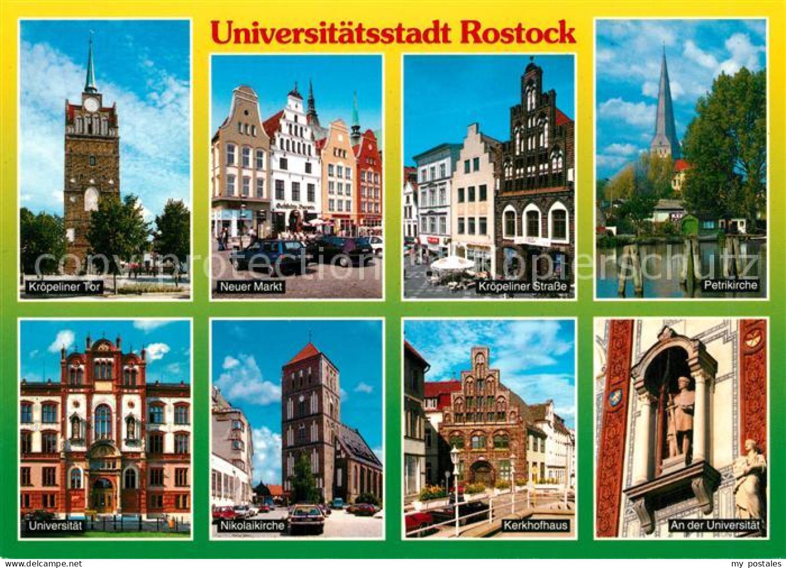 73265741 Rostock Mecklenburg-Vorpommern Kroepeliner Tor Markt Altstadt Kirche Un - Rostock