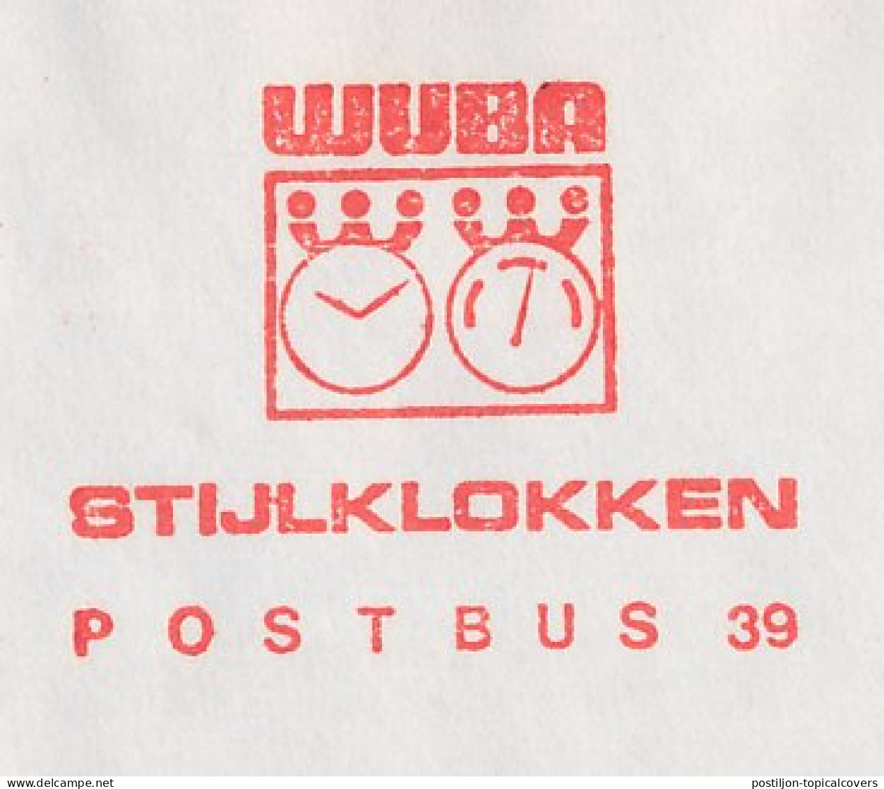 Meter Cover Netherlands 1972 Style Clocks - Almelo - Orologeria