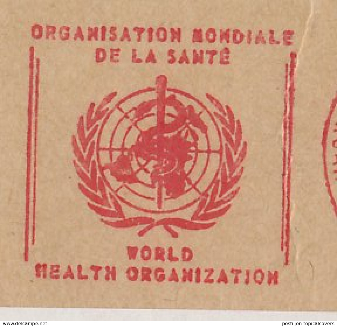 Address Label Switzerland 1976 United Nations - WHO - World Health Organization - VN