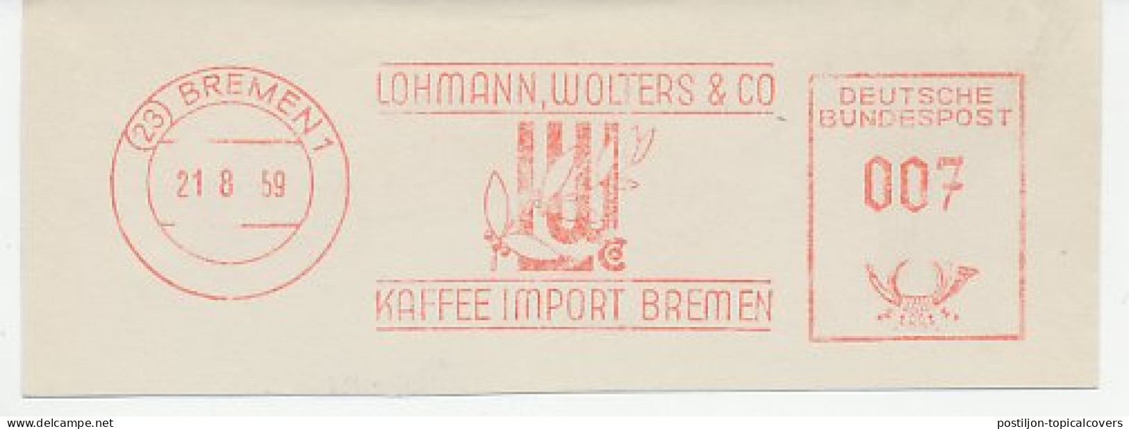 Meter Cut Germany 1959 Coffee - Lohman - Wolters - Autres & Non Classés
