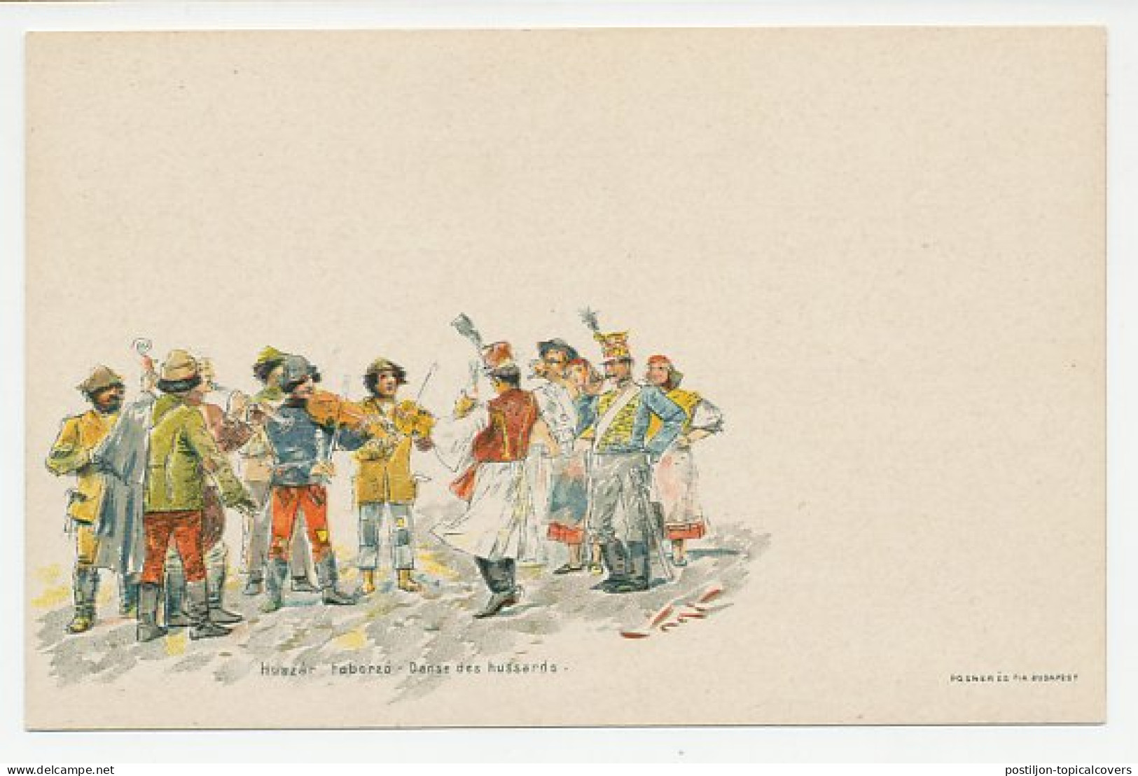Postal Stationery Hungary Dance Of The Hussars - Music - Violin - Danse