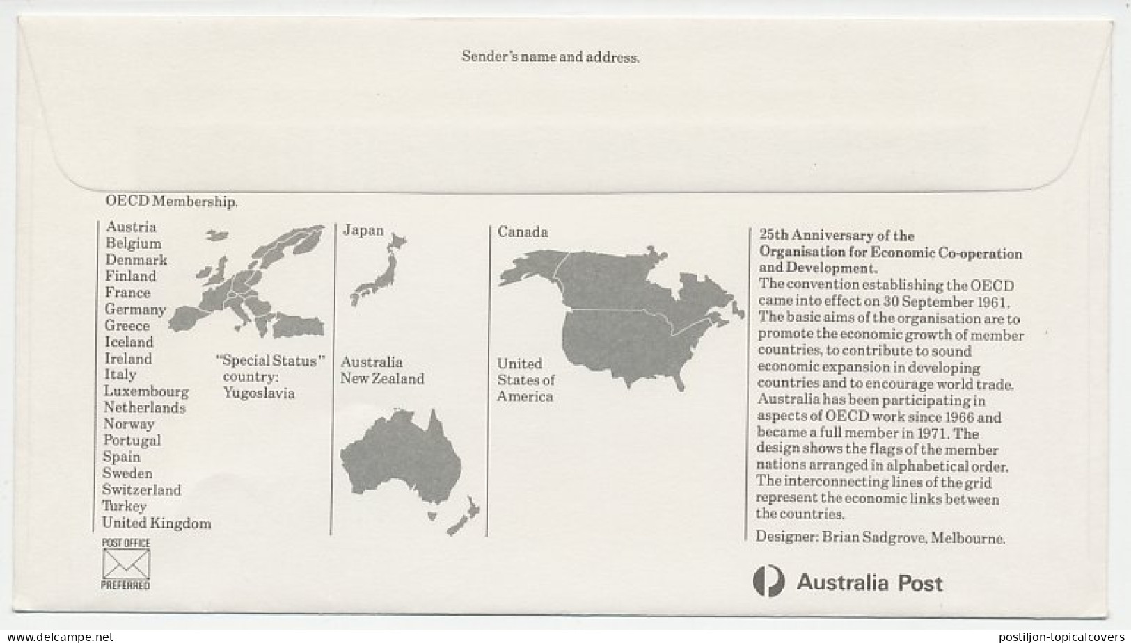 Postal Stationery Australia 1986 Flags - OECD - Autres & Non Classés
