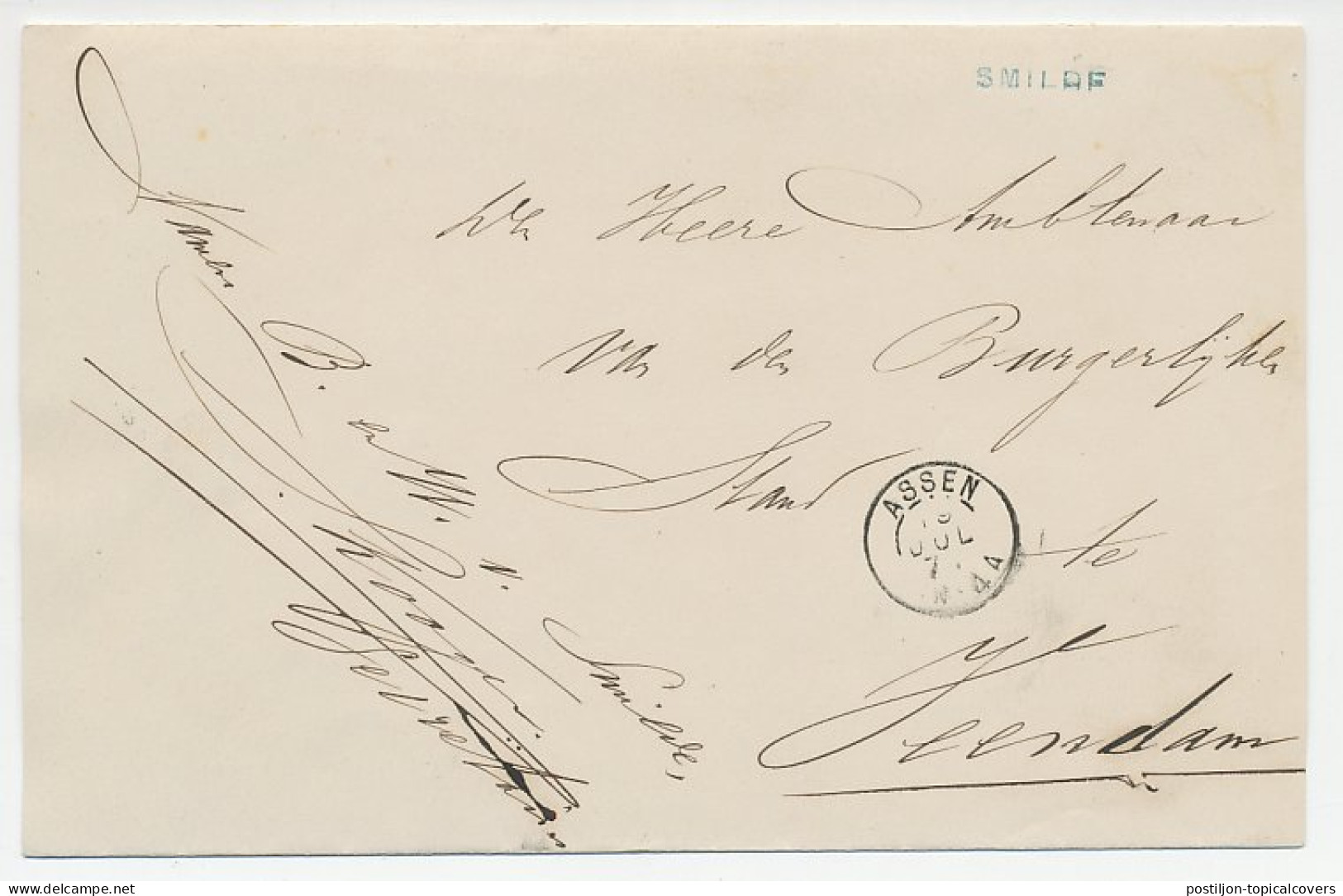 Naamstempel Smilde 1877 - Briefe U. Dokumente