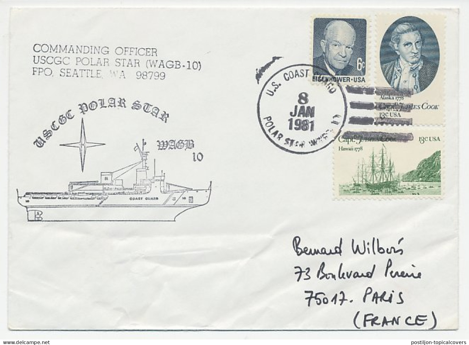 Cover / Postmark USA 1981 Ship - Polar Star - Arctic Expeditions