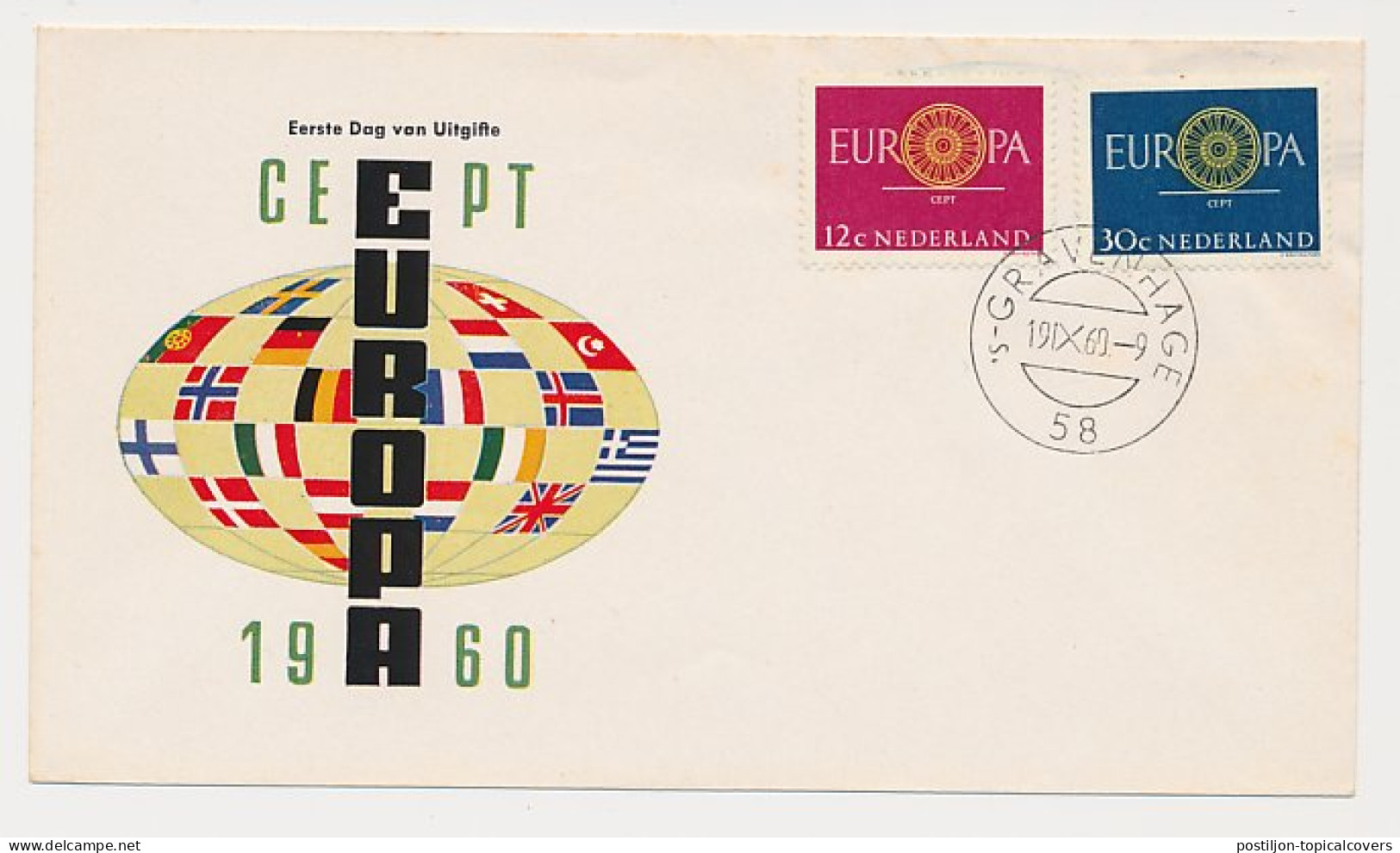 FDC / 1e Dag Em. Europa 1960 - Uitgever Onbekend - Unclassified