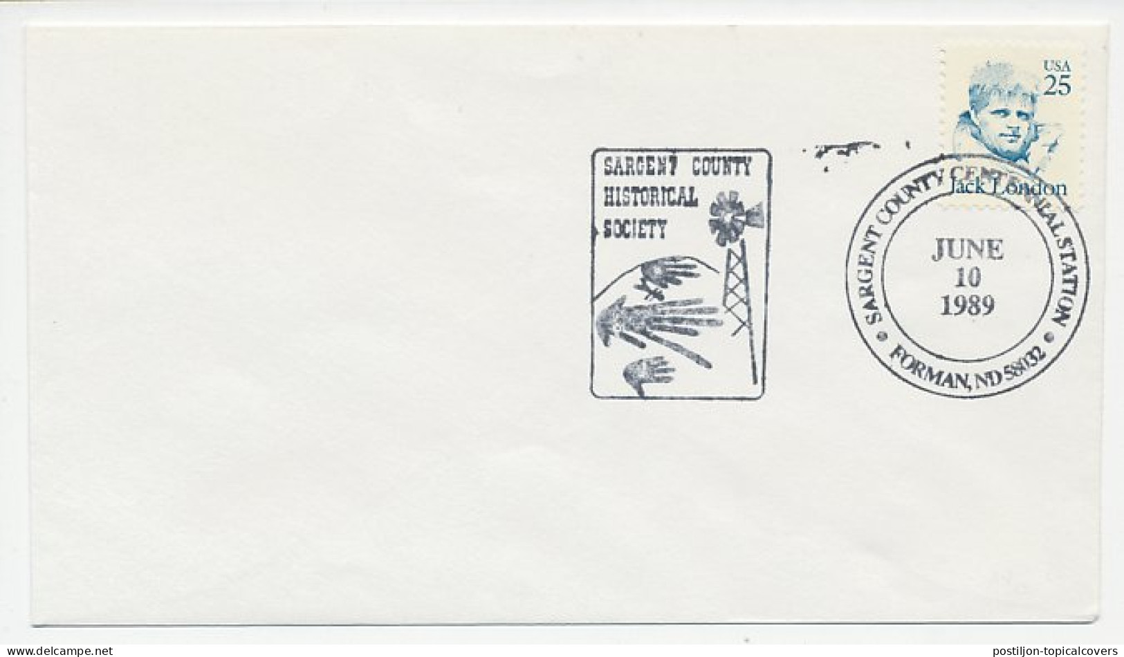 Cover / Postmark USA 1989 Windmill - Mulini