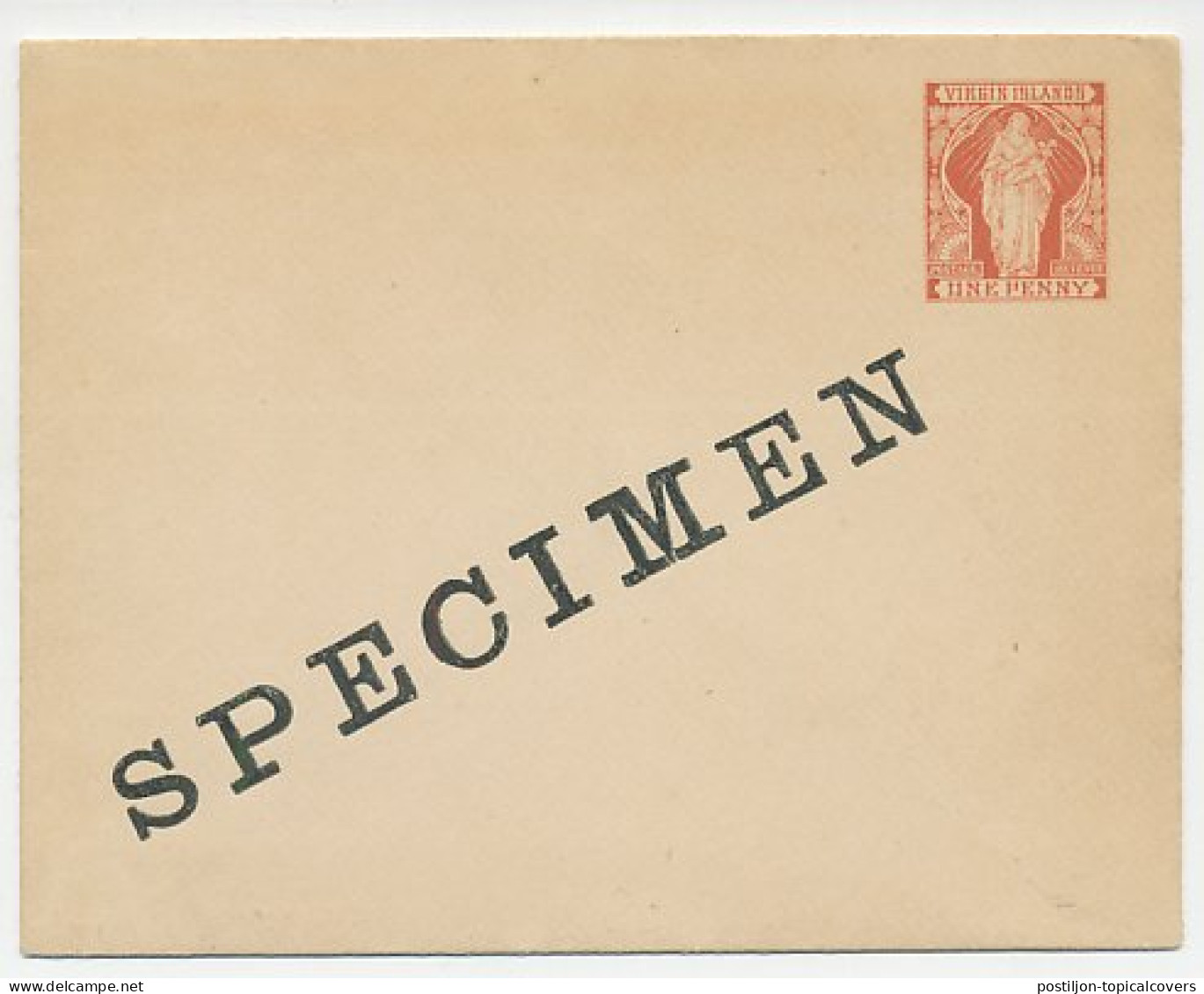Specimen - Postal Stationery Virgin Islands Madonna - Autres & Non Classés