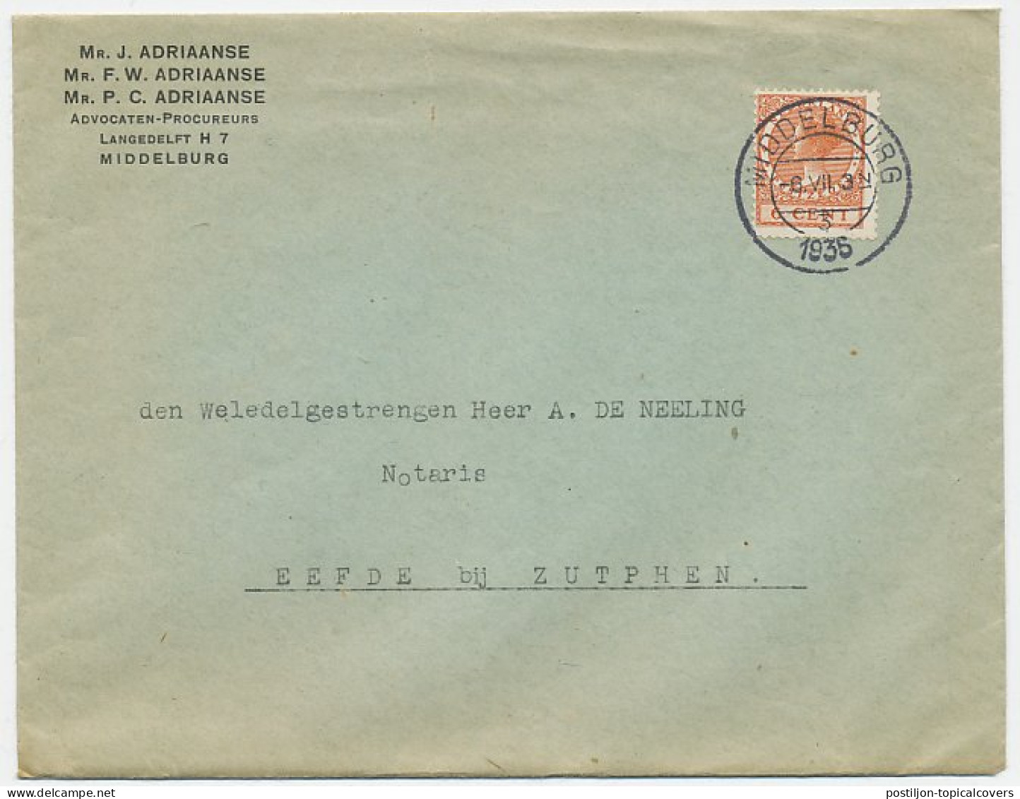 Fiscaal / Revenue ZEELAND 010 C - Middelburg 1936 - Fiscaux