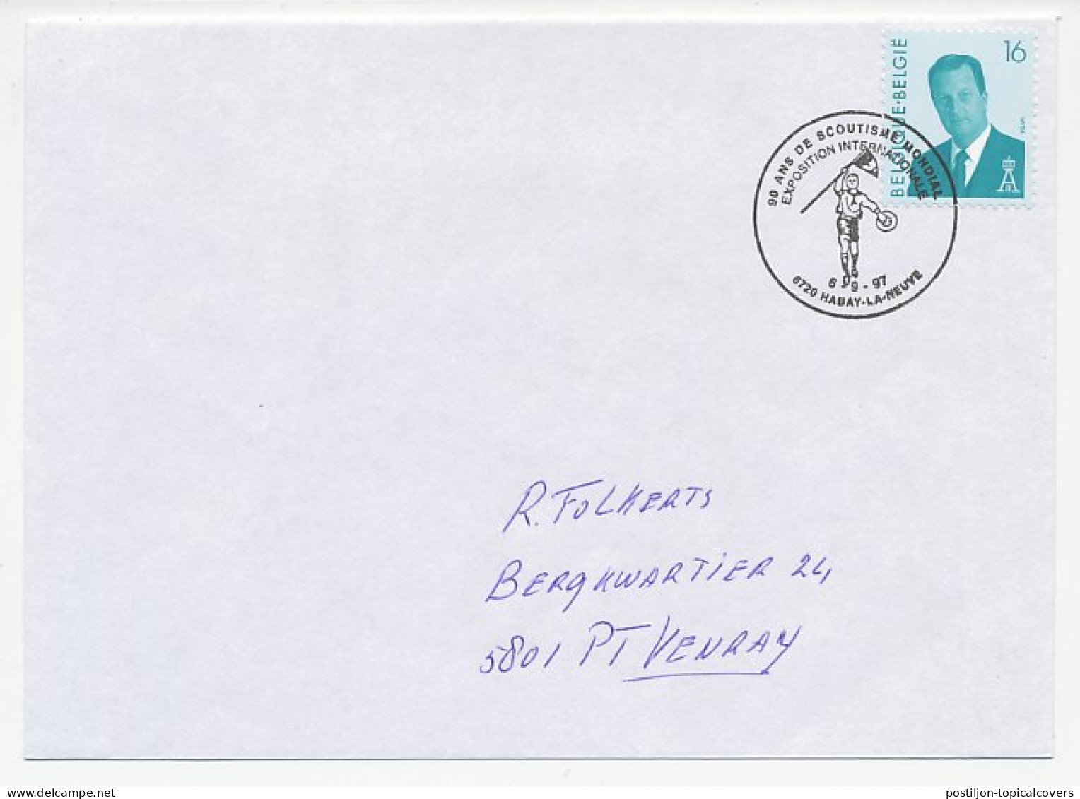 Cover / Postmark Belgium 1997 Scouting Exhibition - Other & Unclassified
