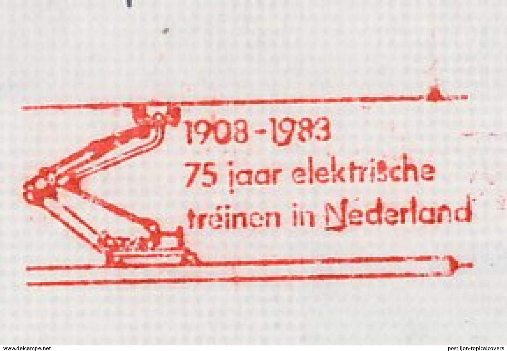 Illustrated Meter Cover Netherlands 1983 - Hasler 2997 NS - Dutch Railways -75 Years Electric Trains In The Netherlands - Trenes