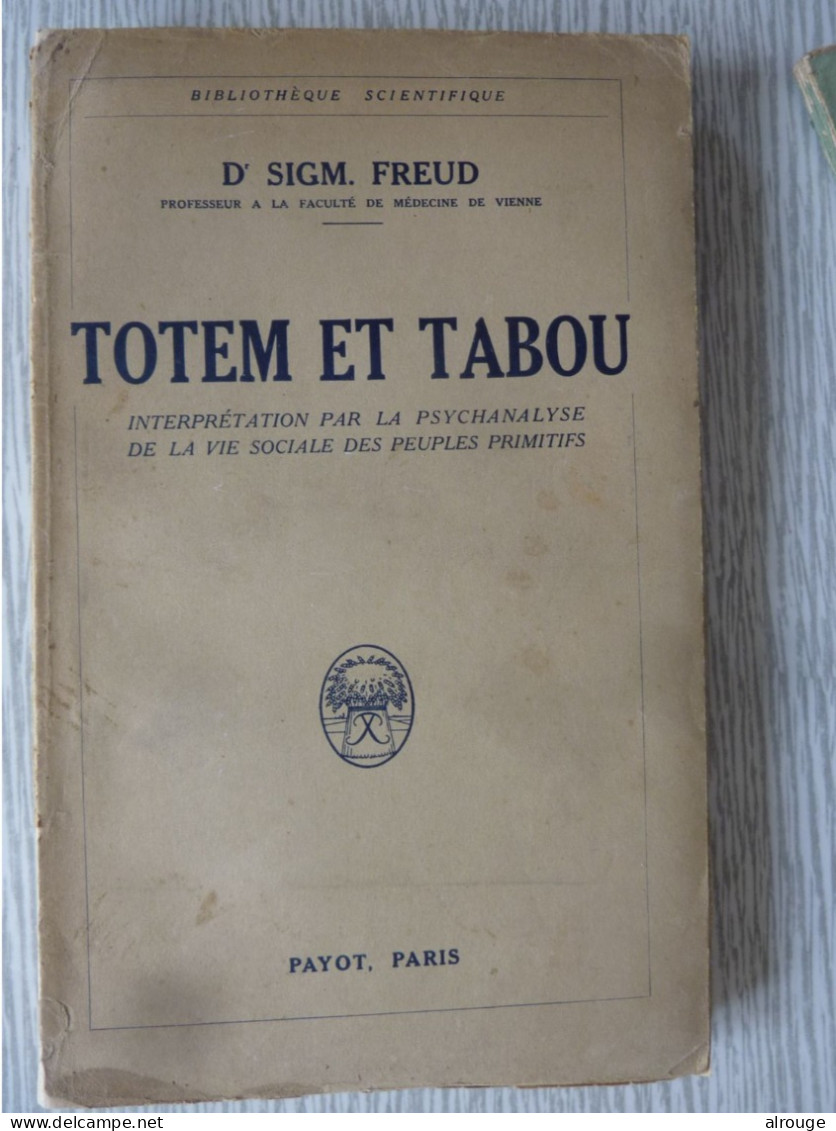 Totem Et Tabou, Dr Sigm Freud, 1932 - Psicología/Filosofía