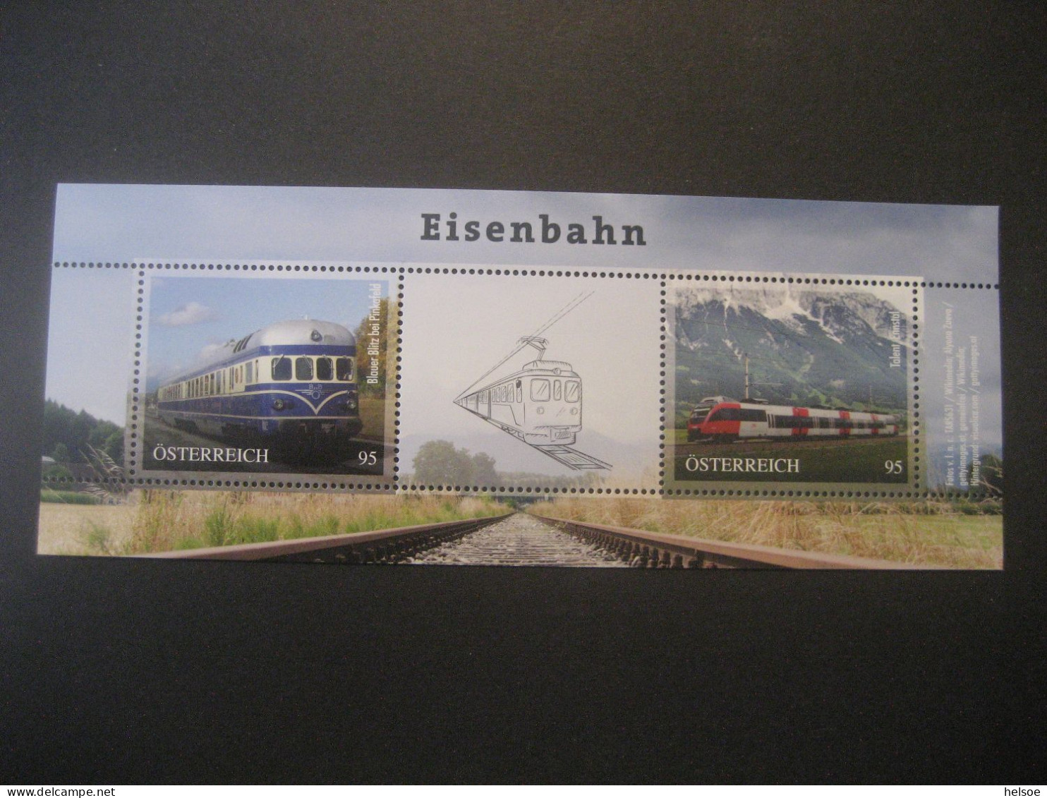 Österreich- PM ME-2 Block Eisenbahn, Blauer Blitz Bei Pinkafeld Und Talent Ennstal Ungebraucht - Personnalized Stamps