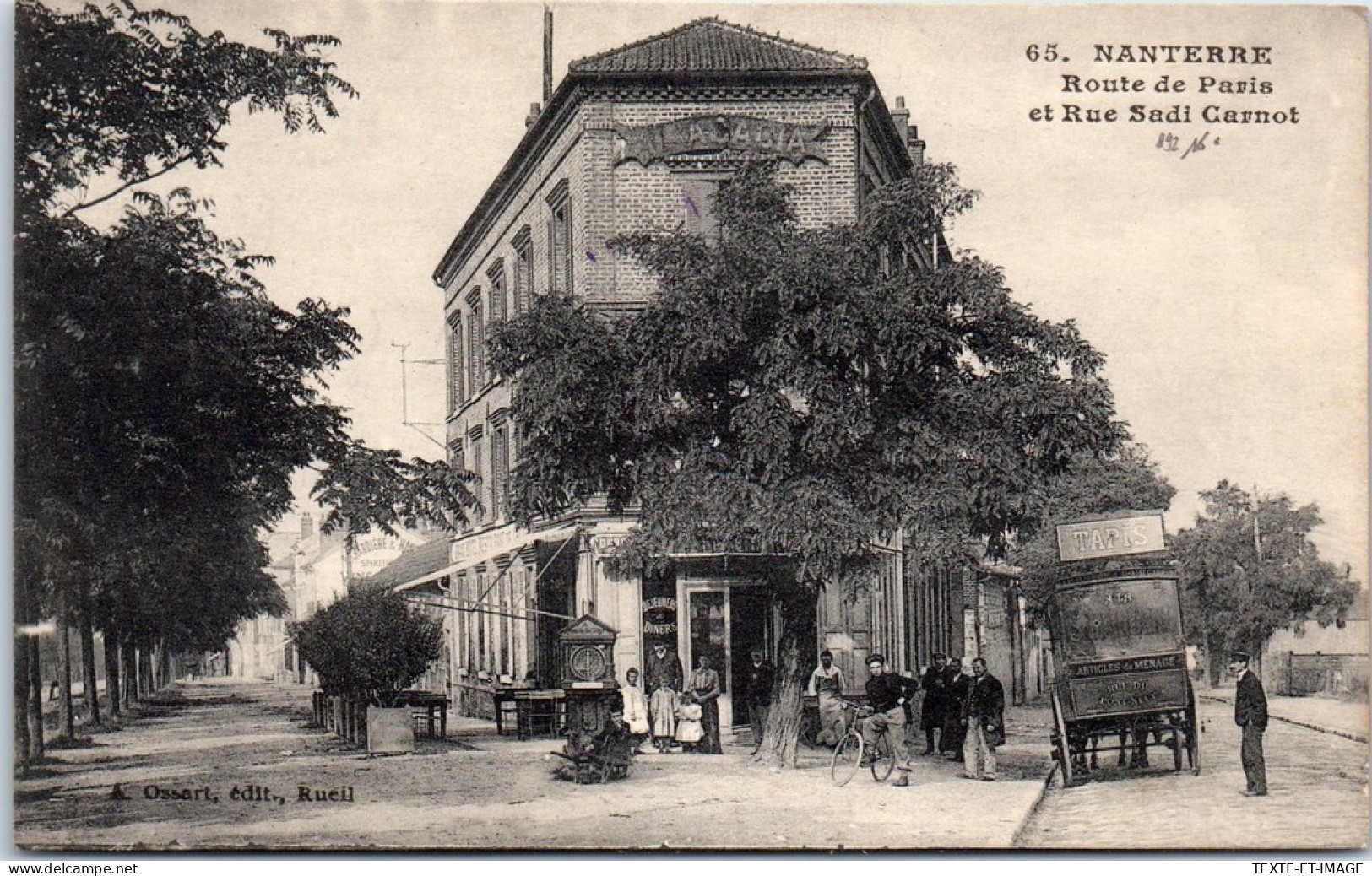 92 NANTERRE - Route De Paris Et Rue Sadi Carnot. - Nanterre