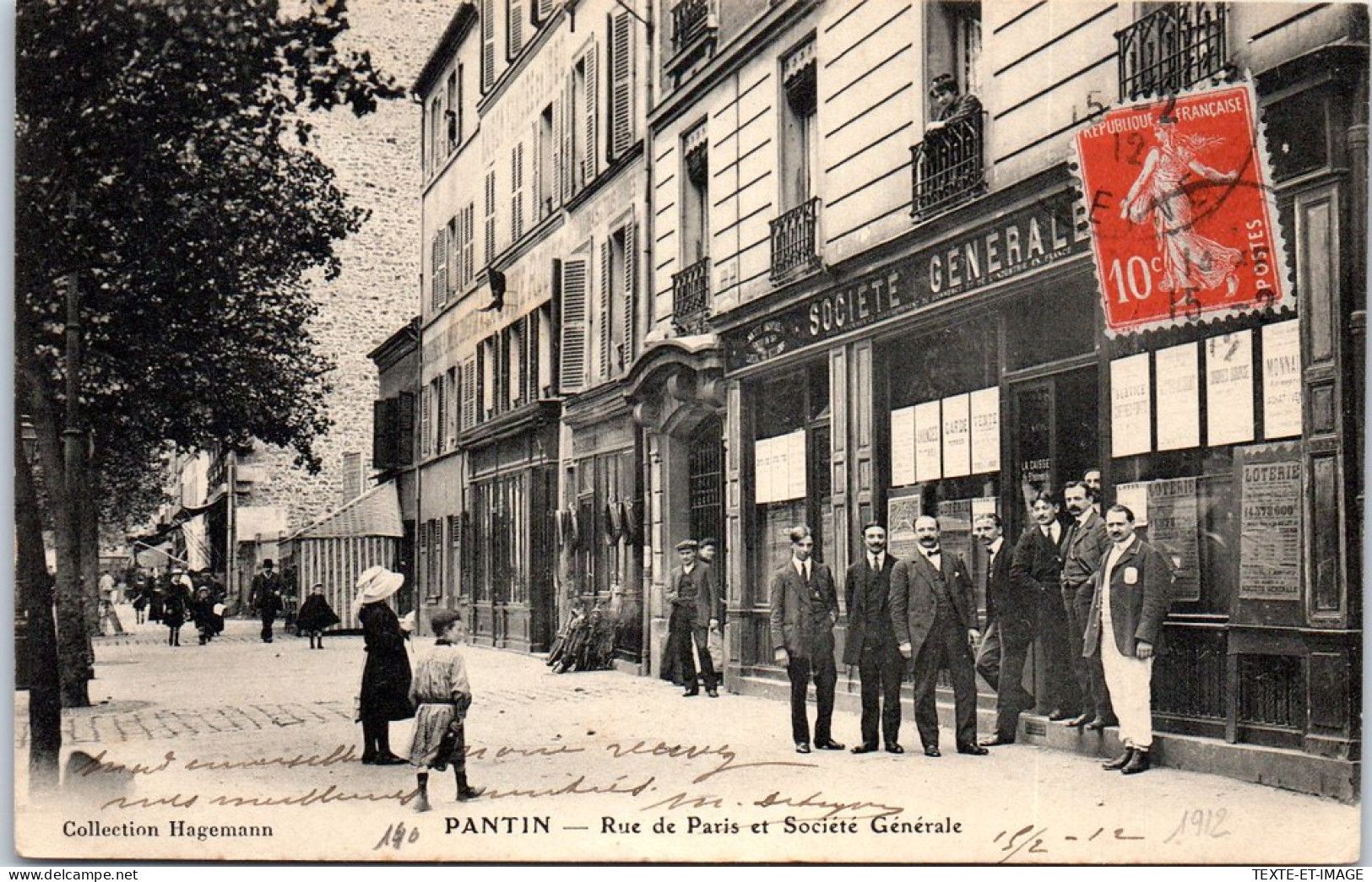 93 PANTIN - Rue De Paris Et Societe Generale. - Pantin