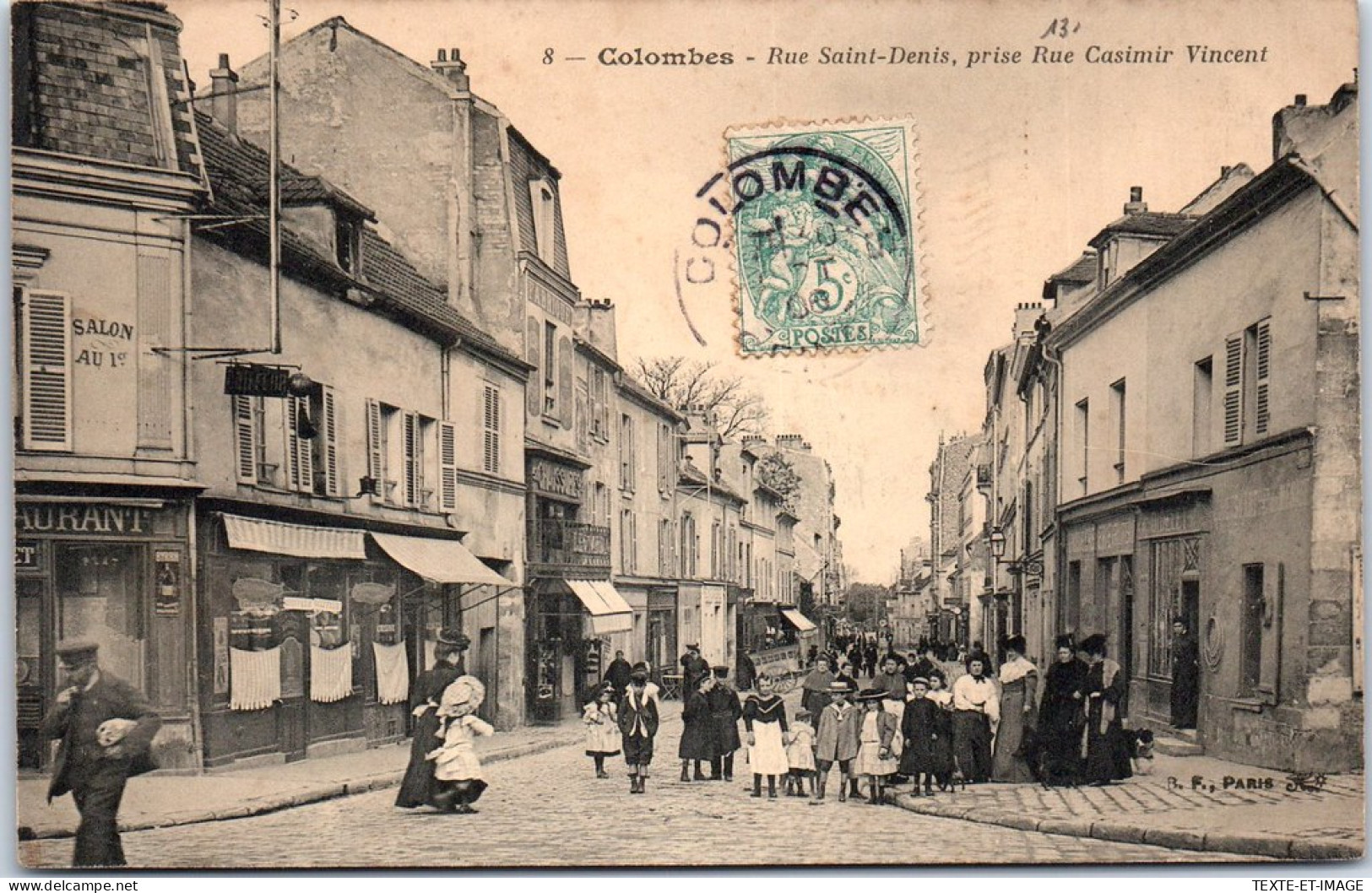 92 COLOMBES - Rue Saint Denis Depuis La Rue Vincent  - Colombes